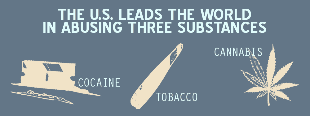 The U.S. Leads the World in Abusing Three Substances