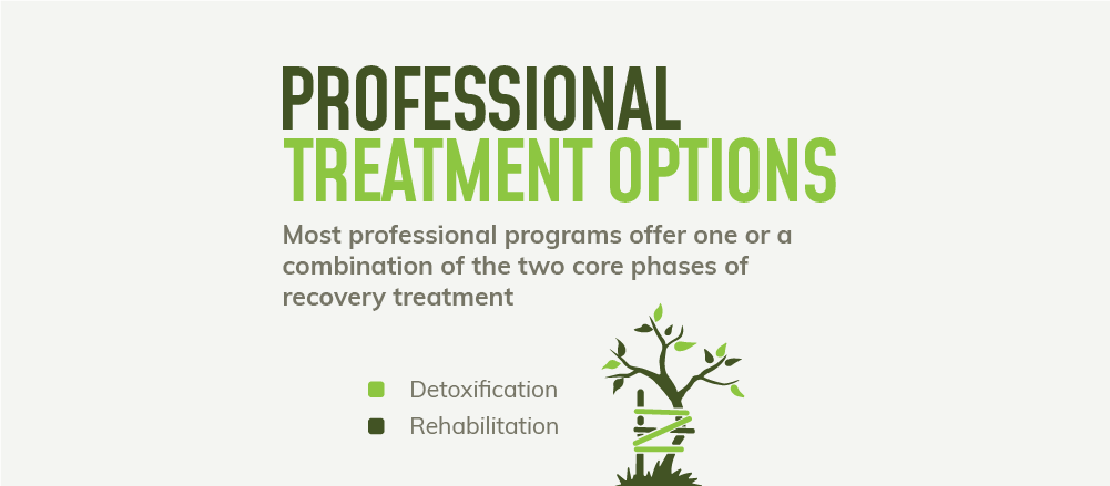 Most professional programs offer one or a combination of the two core phases of recovery treatment which are detoxification and rehabilitation