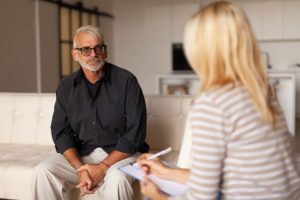 a person talks to a Therapist in boise
