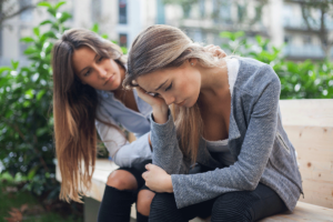 Person noticing signs of depression in a loved one